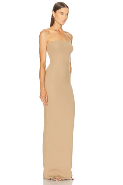 Éterne Tube Maxi Dress In Brown