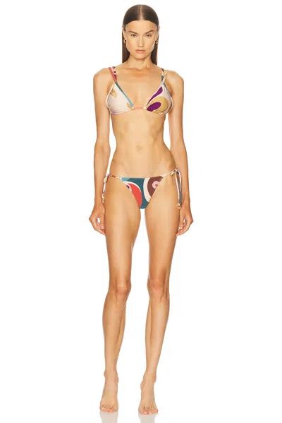 Adriana Degreas Organic Floral Triangle Bikini Set