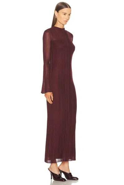 Gabriela Hearst Atira Knit Silk Maxi Dress In Burgundy