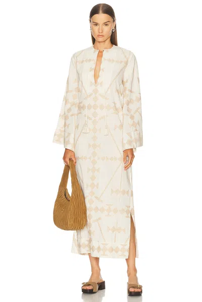 Johanna Ortiz Embroidered Cotton Wild Savannah Tunic Dress