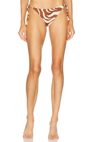 Johanna Ortiz Sagrado Reversible Low-rise Bikini Bottoms In Brown