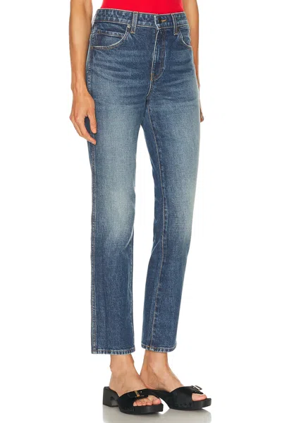 Khaite Danielle Straight Leg Jeans In Blue