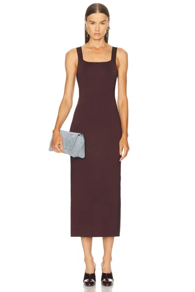 Khaite Womens Almandine Dixi Square-neck Knitted Maxi Dress Xs In Burgundy