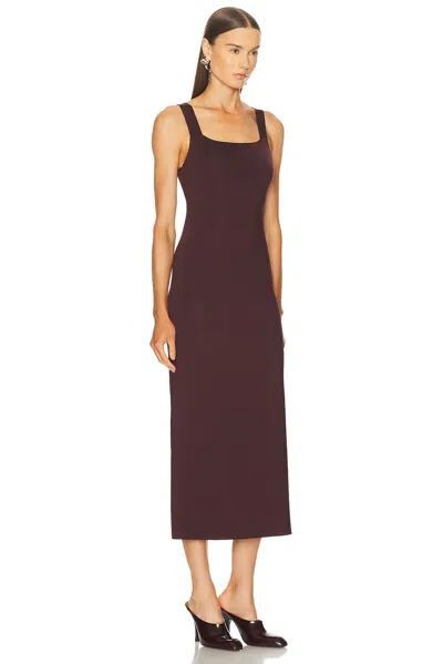 Khaite Womens Almandine Dixi Square-neck Knitted Maxi Dress Xs In Burgundy
