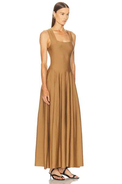Khaite Jodie Knitted Maxi Dress In Brown