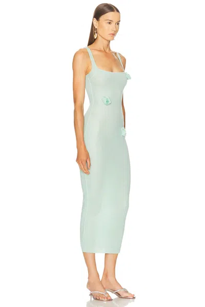 Maygel Coronel Ivy Rosette Jersey Midi Dress