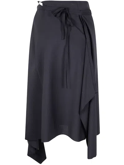 Ann Demeulemeester "ylva" Midi Wrap Skirt