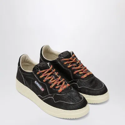 Autry Medalist Sneakers In Chocolate Pony Skin