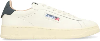 Autry Dallas Nubuck-trimmed Leather Sneakers In White