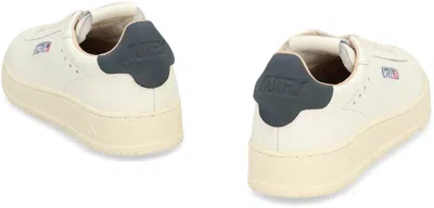 Autry Dallas Nubuck-trimmed Leather Sneakers In White