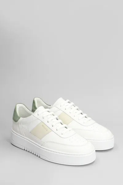 Axel Arigato Womens Vintage Orbit Leather Low-top Trainers Pale G In Green