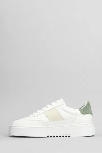 Axel Arigato Womens Vintage Orbit Leather Low-top Trainers Pale G In Green