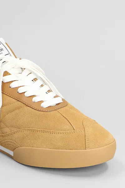 Chloé Kick Sneakers In Camel Suede