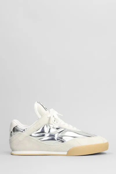 Chloé Kick Sneakers In Silver Suede And Leather In Silver
