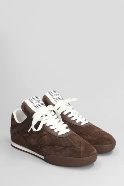 Chloé Chloe Kick Quilted Suede Sneakers