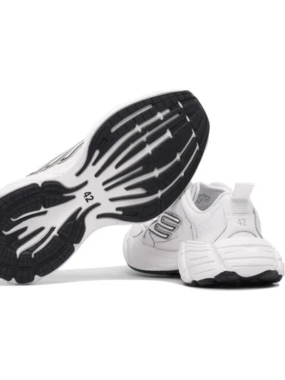 Balenciaga Men White Cowskin And Polyester Monday Shoe Sneakers