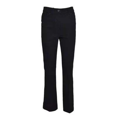 Max Mara Tabarin Trousers In Black Cotton Twill