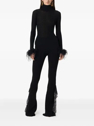 Blumarine Knit Insert Lace Pants