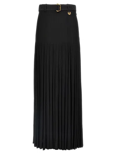 Burberry Crepe Jersey Maxi Skirt Skirts Black In Black