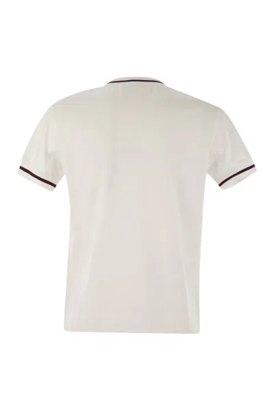 Brunello Cucinelli Logo Cotton T-shirt In Neutral