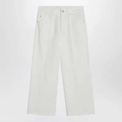 Brunello Cucinelli White Cotton Trousers Women