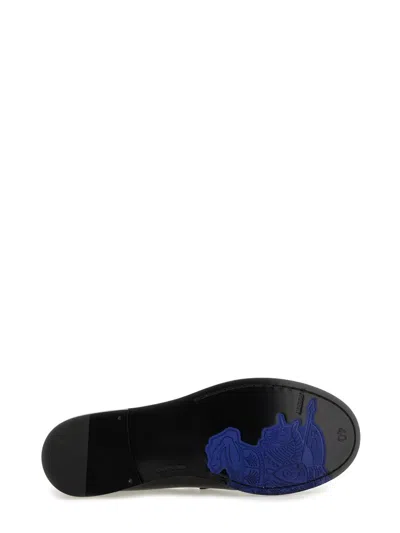 Burberry Leather Penny Loafers In Black