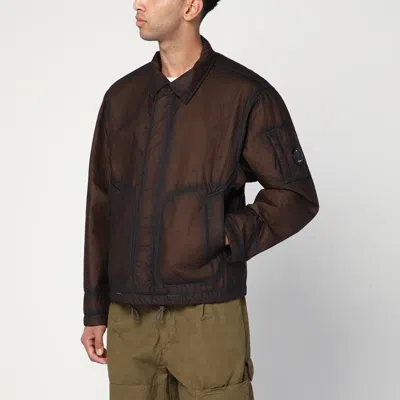 C.p. Company Bi-film Felt Jacket Puffer Jackets Green In Brown