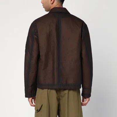 C.p. Company Bi-film Felt Jacket Puffer Jackets Green In Brown