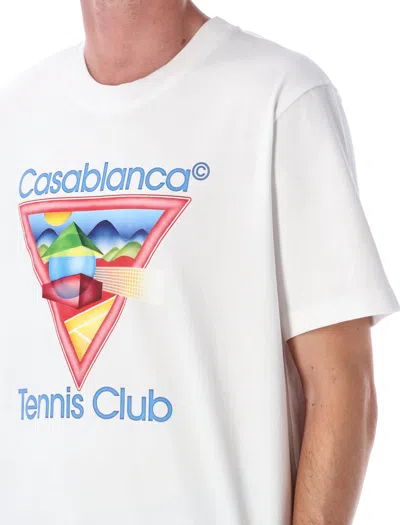 Casablanca Cotton Crew Neck T-shirt With Graphic Print