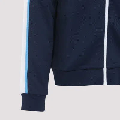 Casablanca Ribbed Collar Side Pockets Track Jacket In Blue