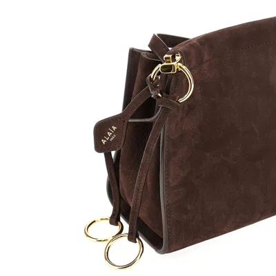 Alaïa Ubuck Leather Small Squared 'le Click' Bag