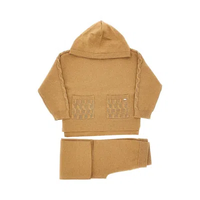 Mayoral Knitted Two-pieces Set Kids In Brown