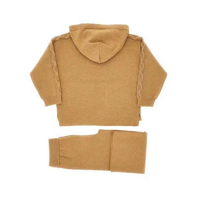 Mayoral Knitted Two-pieces Set Kids In Brown
