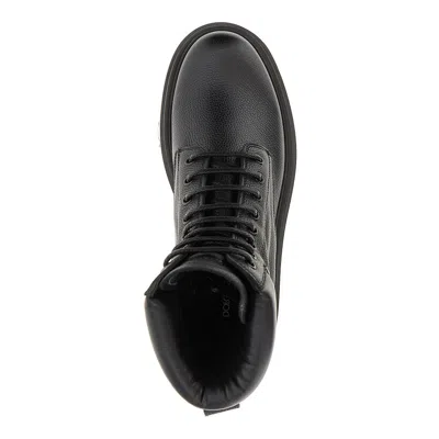 Dolce & Gabbana Grained Leather Lace-up Ankle Boots