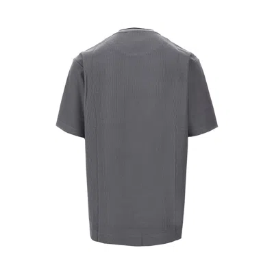 Dolce & Gabbana Piquet T-shirt With Dg Embroidery In Gray