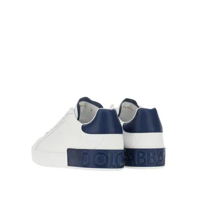 Dolce & Gabbana White Sneakers With Minimalist Design And Cushioned Sole In White