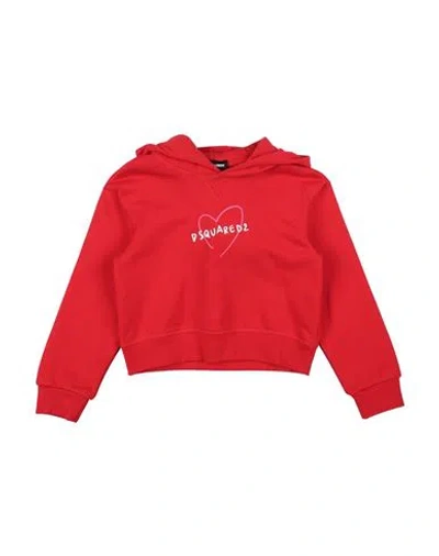 Dsquared2 Toddler Girl Sweatshirt Red Size 6 Cotton In Red