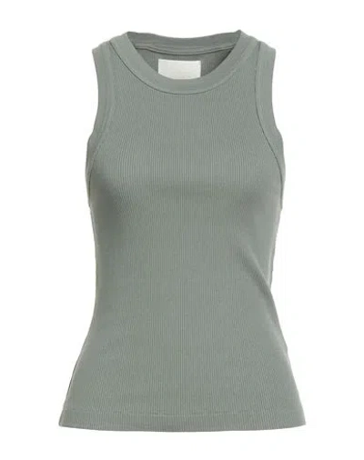 Citizen Of Humanity Citizens Of Humanity Woman Tank Top Sage Green Size L Organic Cotton, Tencel Lyocell, Elastane