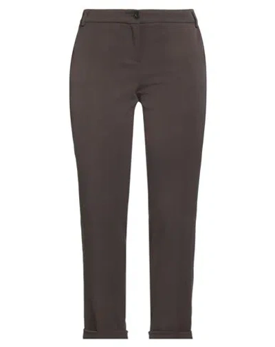 Emme By Marella Woman Pants Dark Brown Size 16 Polyester, Viscose, Elastane