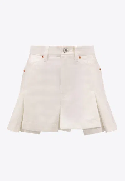 Sacai Logo Embroidered Mini Shorts