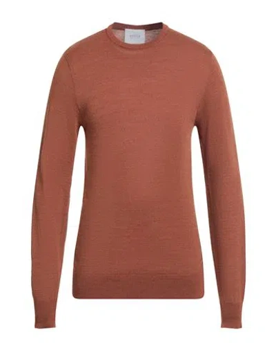 Vneck Man Sweater Brown Size 42 Wool, Viscose, Acrylic