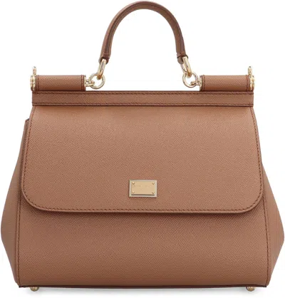 Dolce & Gabbana Large Caramel Sicily Hand Bag
