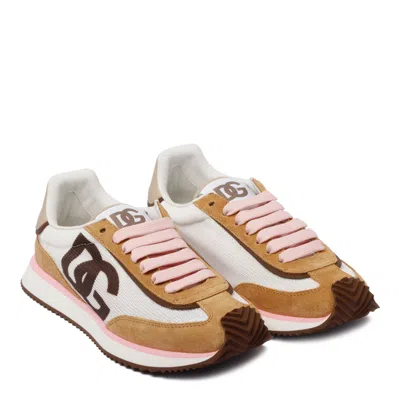 Dolce & Gabbana White Calf Leather Sneakers. Brown Calf Leather Sneakers