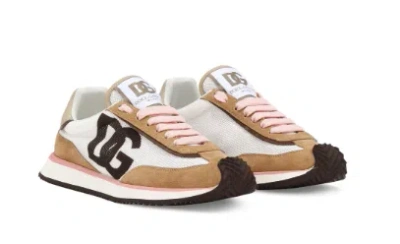 Dolce & Gabbana White Calf Leather Sneakers. Brown Calf Leather Sneakers