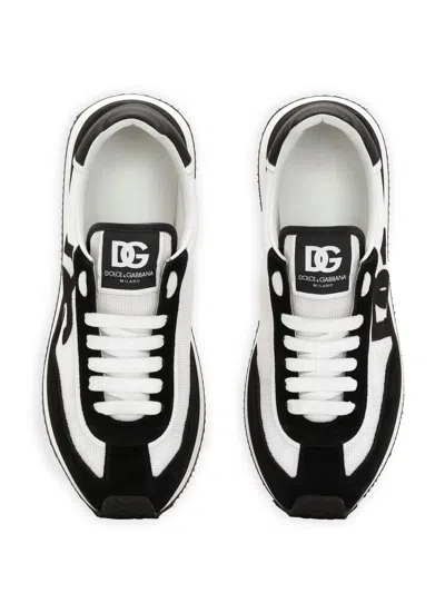 Dolce & Gabbana Multicolor Mesh And Split Leather Cushion Sneakers