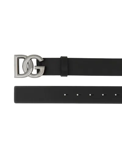 Dolce & Gabbana Dg Logo Leather Belt