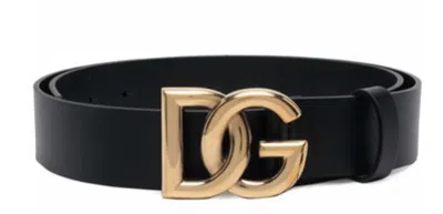 Dolce & Gabbana Dg Logo Leather Belt
