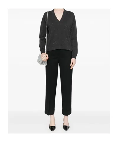 Peserico Tapered Trousers In Black