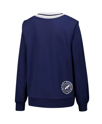 Tommy Hilfiger Women's Navy Dallas Cowboys Alice V-neck Pullover Sweatshirt