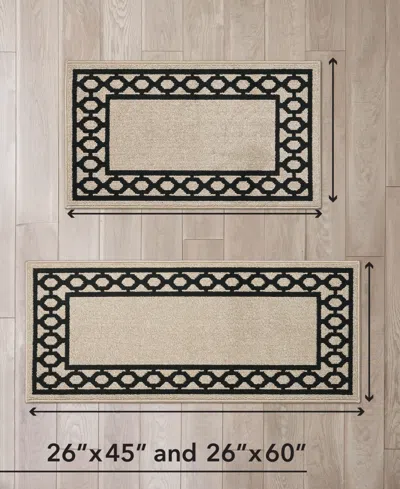 Jean Pierre New York Christine Trellis Border Tufted 2-pc. Runner Set In Neutral